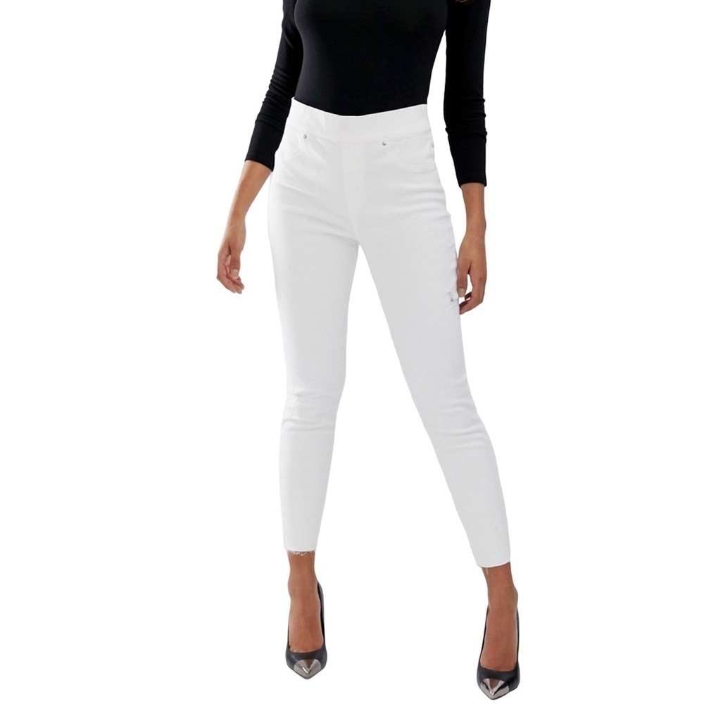 SPANX Distressed Skinny Jeans White - Picture 2 of 9